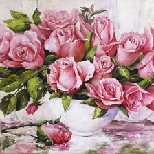 Оригинал схемы вышивки «букет роз» (№1161540)