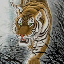 Схема вышивки «тигр (китайская живопись)»