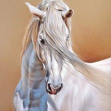 Оригинал схемы вышивки «Белая лошадка» (№1172261)