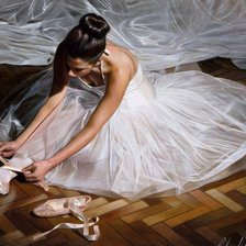 Оригинал схемы вышивки «Балерина в белом...» (№1174796)