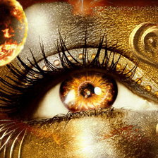 Схема вышивки «золотой глаз»
