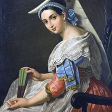 Оригинал схемы вышивки «Портрет девушки» (№1194401)