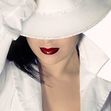 Схема вышивки «женщина в белом»