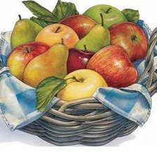 Схема вышивки «корзина с яблоками»