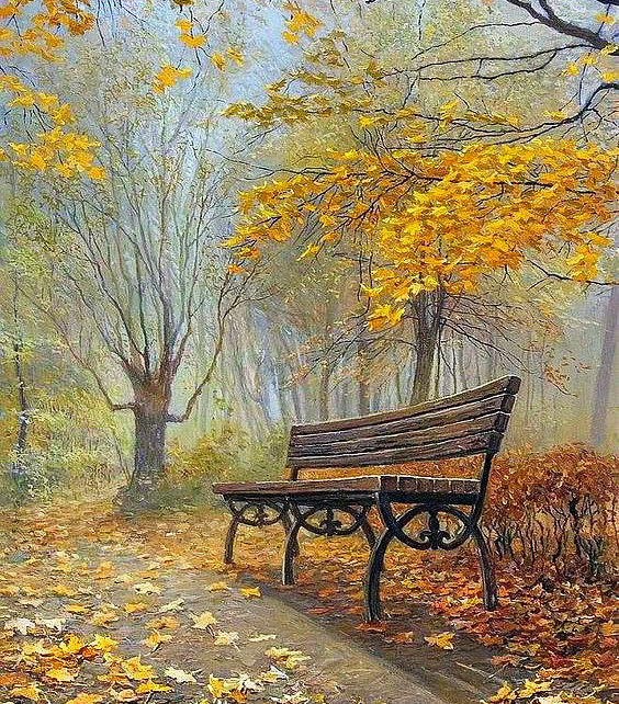Осенний парк - городской пейзаж - оригинал