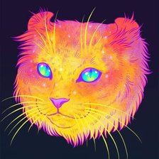 Схема вышивки «colourfull cat»