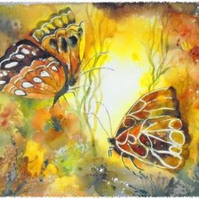 Схема вышивки «watercolour butterfly»