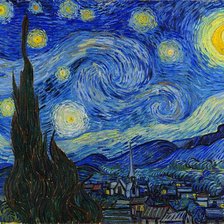 Схема вышивки «Ван Гог. Звездная Ночь»