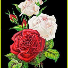 Оригинал схемы вышивки «роза нежная» (№1236749)
