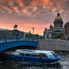 Схема вышивки «Санкт-Петербург в закате»