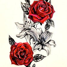 Оригинал схемы вышивки «розы» (№1262182)