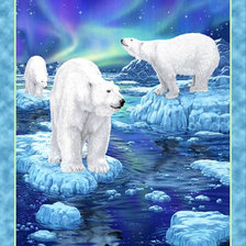 Схема вышивки «белые медведи»
