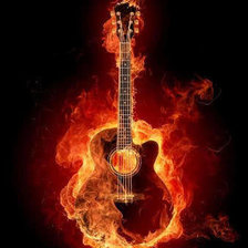 Схема вышивки «Огненная гитара»