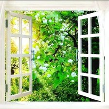 Схема вышивки «окно в сад»