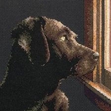Схема вышивки «Pondering Pup»
