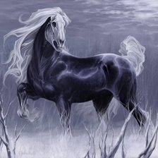 Схема вышивки «Призрачный конь»