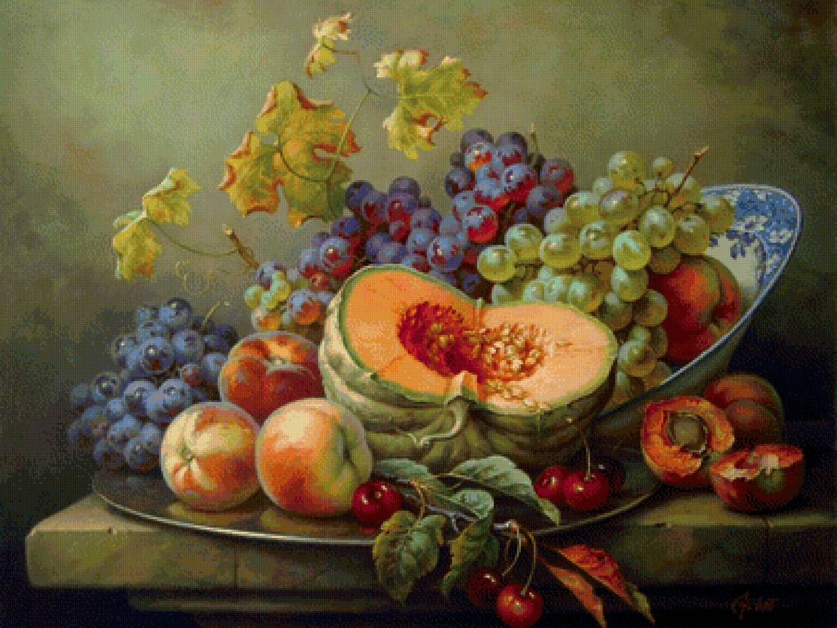 Натюрморт - фрукты, виноград, натюрморт - предпросмотр