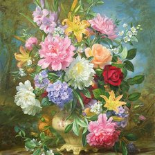 Схема вышивки «pekná váza kvetov»