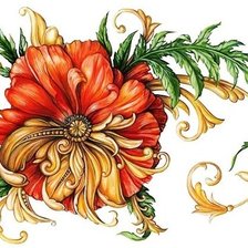 Оригинал схемы вышивки «цветок» (№1299391)