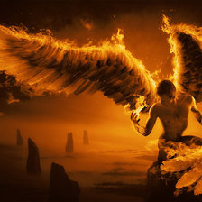 Схема вышивки «ангел в огне»