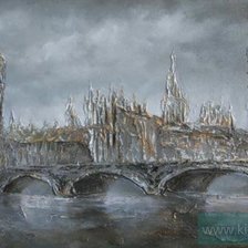 Лондон в тумане, картина художник Лаптева Виктория