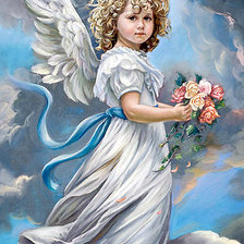 Оригинал схемы вышивки «ангел» (№1303708)