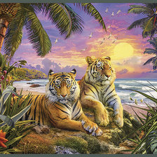 Оригинал схемы вышивки «Тигры» (№1305092)