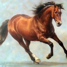 Схема вышивки «бегущий конь»