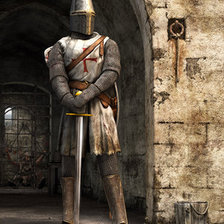 Схема вышивки «рыцарь-крестоносец»