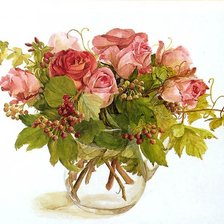 Оригинал схемы вышивки «розы фуджико» (№1324176)