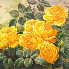 Оригинал схемы вышивки «жёлтые розы» (№1331546)