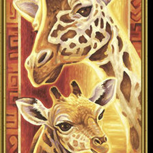 Оригинал схемы вышивки «Жирафы» (№1332232)