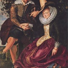 Схема вышивки «Автопортрет с женой Изабеллой»