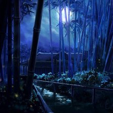 Схема вышивки «Ночь в бамбуковом лесу»