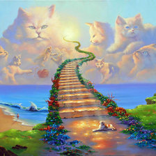 Оригинал схемы вышивки «все кошки попадают в рай» (№1347485)