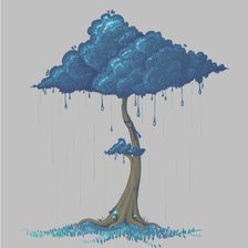 Оригинал схемы вышивки «Синее дерево» (№1349377)