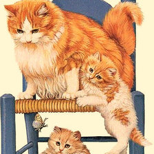 Оригинал схемы вышивки «Котики» (№1352621)