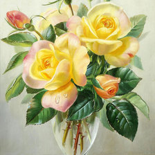 Оригинал схемы вышивки «А.Уильямс. Розы» (№1352656)