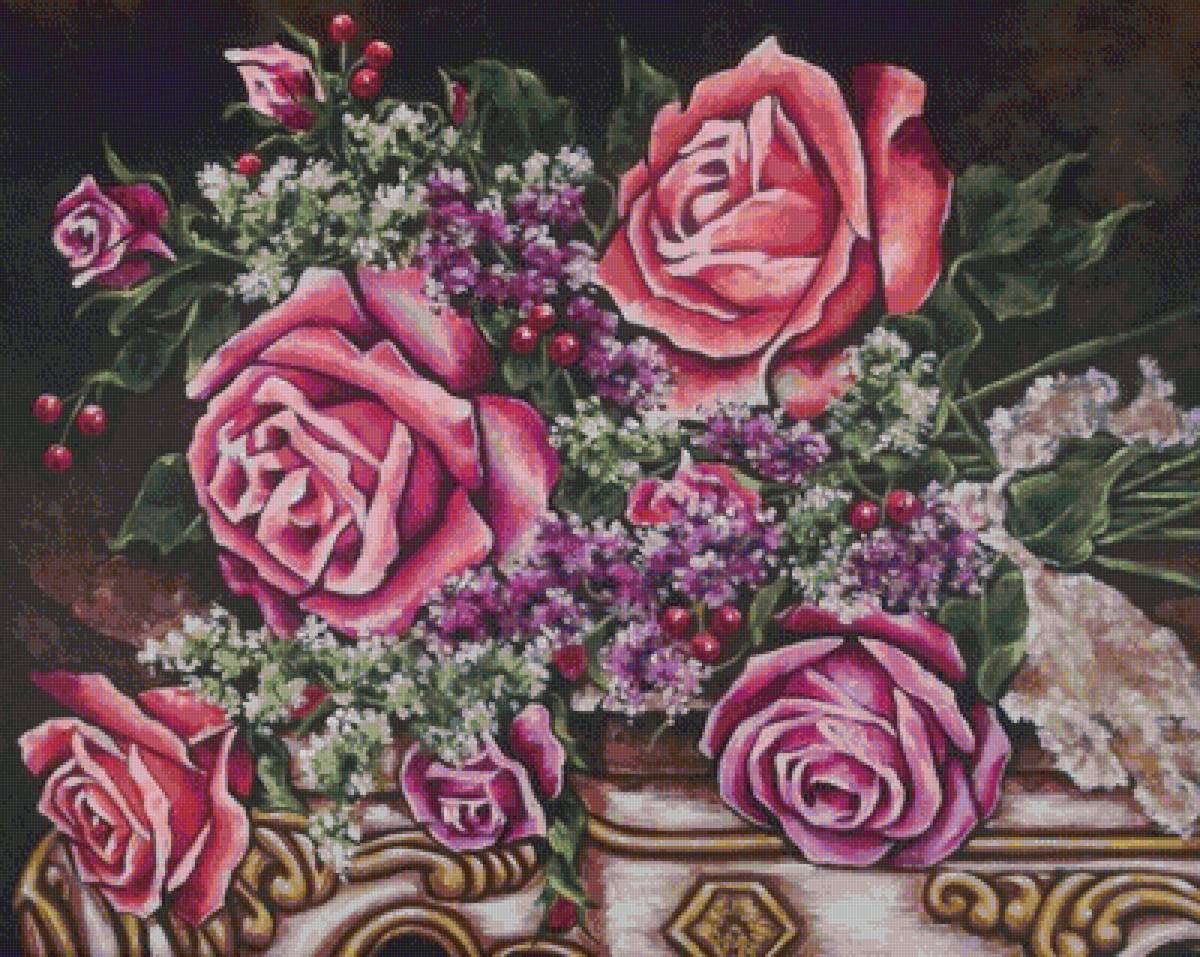 Натюрморт - розы, цветы - предпросмотр