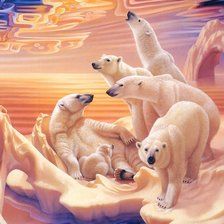 Схема вышивки «Белые медведи»