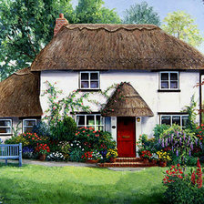 Оригинал схемы вышивки «Дом в саду» (№1361817)