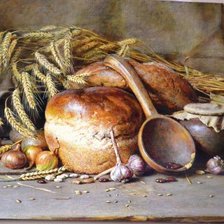 Схема вышивки «картина Юрия Николаева, хлеб»