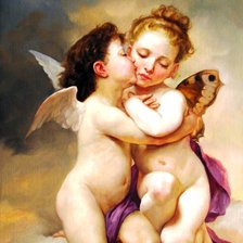 Оригинал схемы вышивки «ангелочки поцелуй бугро» (№1372851)