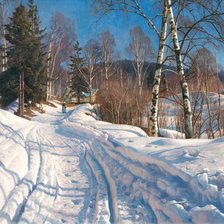Оригинал схемы вышивки «Зимний пейзаж по картине П.Менстеда» (№1376968)