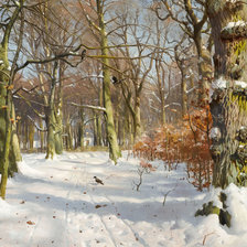 Схема вышивки «Зимний лес по картине П.Менстеда»