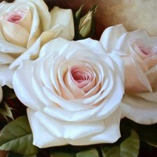Оригинал схемы вышивки «Белые розы» (№1395422)