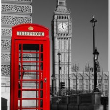 Схема вышивки «Лондонская телефонная будка»