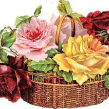 Схема вышивки «корзина роз»