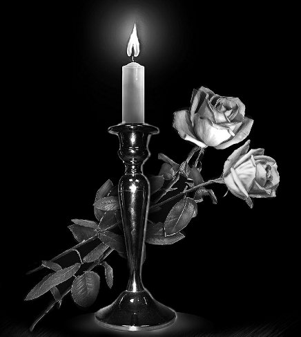 №1406142 - цветы, розы, свеча - оригинал