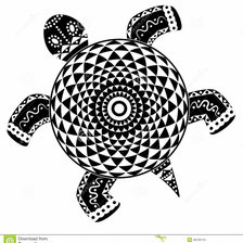 Схема вышивки «монохромная черепаха2»